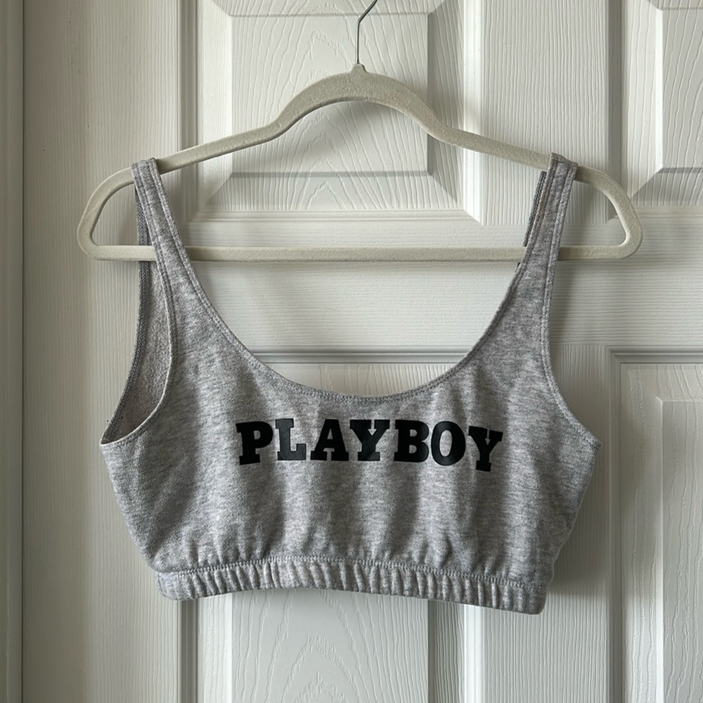Playboy by PACSUN gray sports bra size Medium!